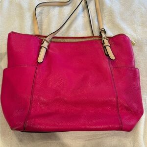 Michael Kors Pink Leather Tote Bag